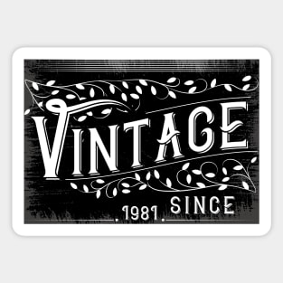 40th Birthday Gold Vintage 1981 Aged Perfectly Sticker